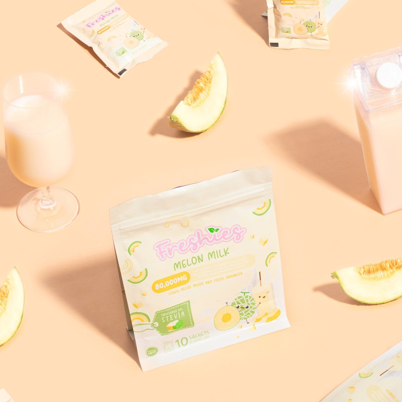 Freshies - Melon Milk Collagen Drink (10 sachets x 21g)